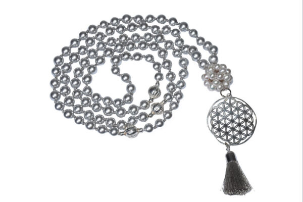 Mala-Kette Muschelkern Perlen